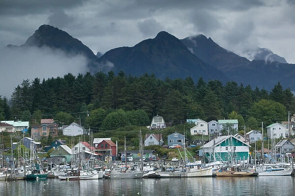 USA-ALASKA-Southeast Alaska-SITKA: Town & Waterfront View along Sitka Channel