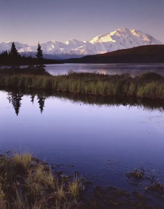 Framed Print : USA, Alaska, Sunrise, Wonder Lake, Reflection, Mount McKinley, Denali National Park