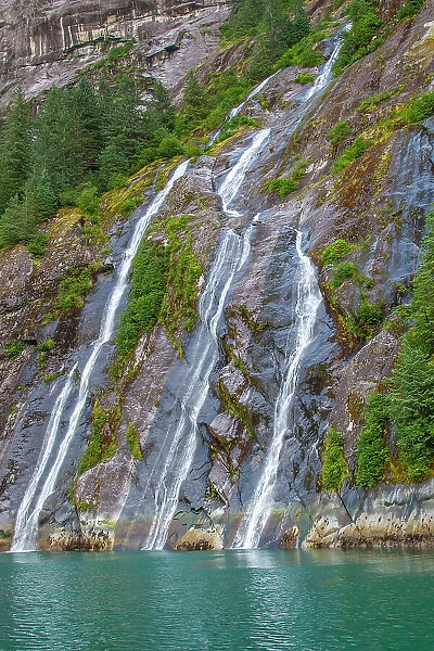 USA, Alaska, Tongass National Forest. Landscape with Fords Terror waterfall