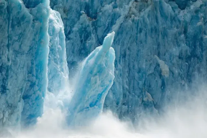 Framed Print : USA, Alaska, Tracy Arm - Fjords Terror Wilderness, Huge column of ice calves Framed Print : USA, Alaska, Tracy Arm - Fjords Terror Wilderness, Huge column of ice calves