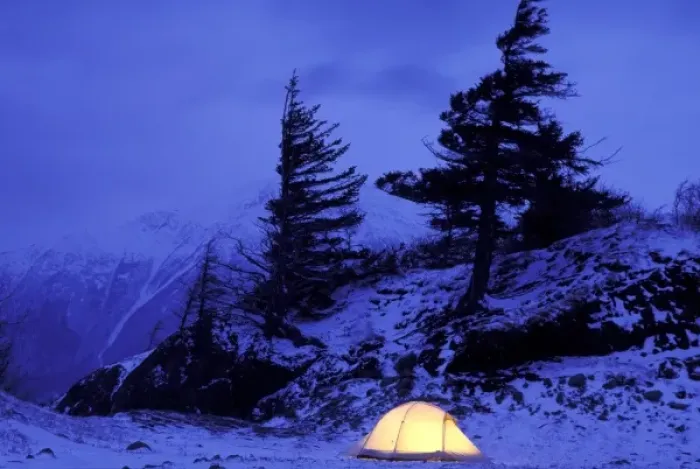 Framed Print : USA, Alaska, Turnagain Arm. Campers tent on Beluga Point in Chugach State Park