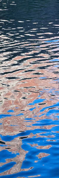 USA, Arizona. Abstract reflections on the Colorado River, Grand Canyon National Park