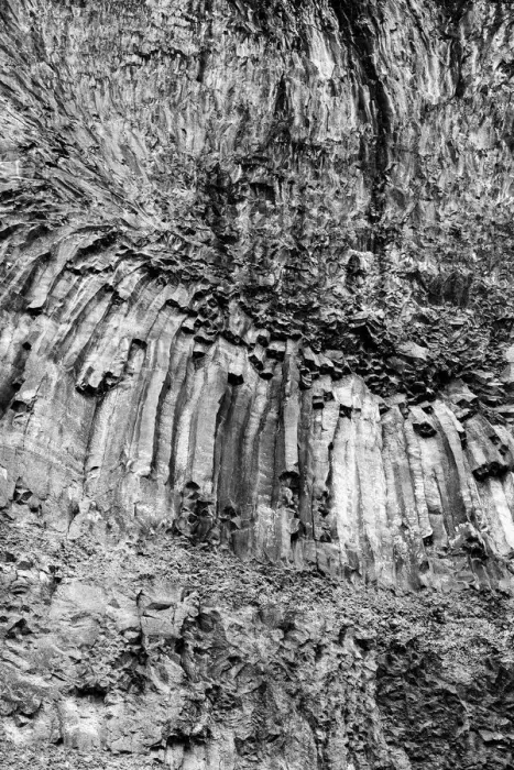 Framed Print : USA, Arizona. Black and White image. Canyon wall detail, pyroclastic formation Framed Print : USA, Arizona. Black and White image. Canyon wall detail, pyroclastic formation