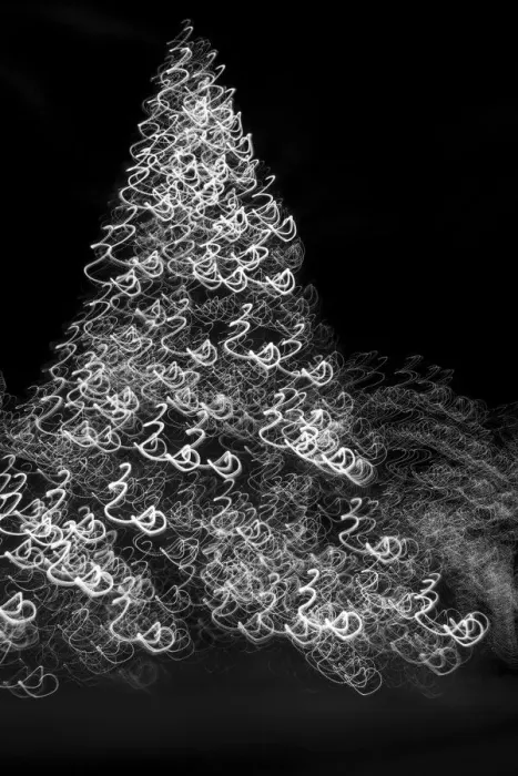 Framed Print : USA, Arizona, Buckeye. Black and white abstract motion of Christmas tree at night Framed Print : USA, Arizona, Buckeye. Black and white abstract motion of Christmas tree at night