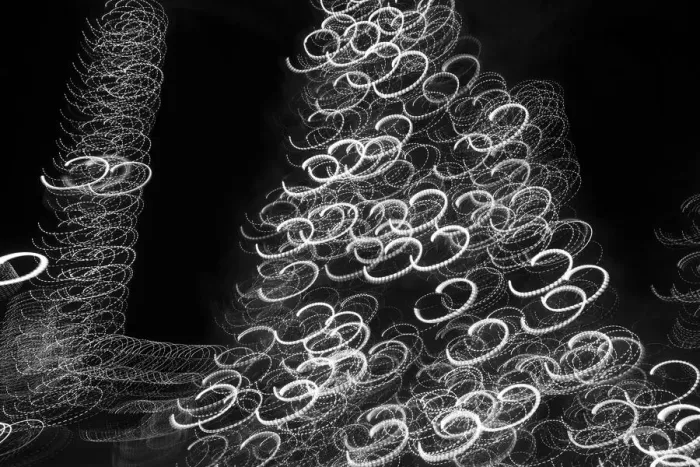 Framed Print : USA, Arizona, Buckeye. Christmas lights seen through a circular filter