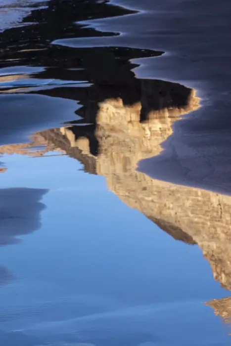 Framed Print : USA, Arizona. Canyon wall reflections on a sand beach, Grand Canyon National Park Framed Print : USA, Arizona. Canyon wall reflections on a sand beach, Grand Canyon National Park