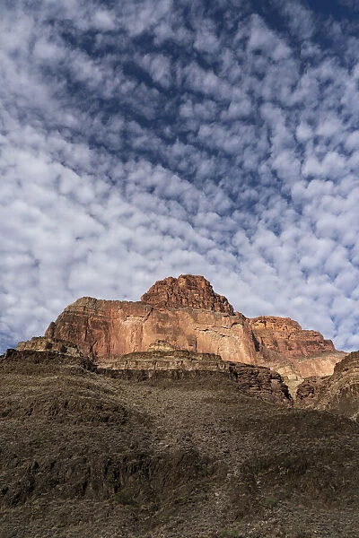 USA, Arizona. Canyon walls and clouds, Grand Canyon National Park