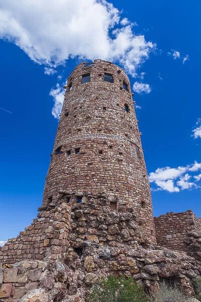USA, Arizona. Desert View Watchtower, on the south rim of Grand Canyon National Park