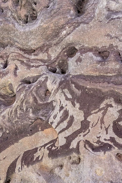 USA, Arizona. Geological formations, canyon wall detail, 75 Mile Creek