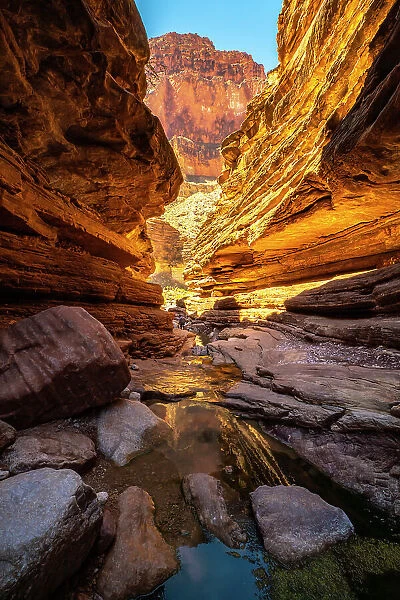 USA, Arizona, Grand Canyon National Park. Trail in Blacktail Canyon