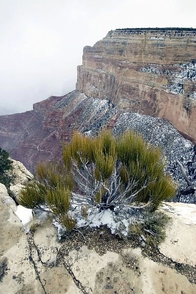 USA, Arizona, Grand Canyon National Park. Grand Canyon in winter, as seen from Hopi Point at sunset