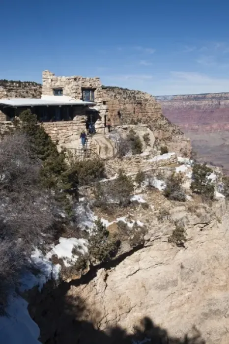 Framed Print : USA, Arizona, Grand Canyon National Park. Grand Canyon Village, Lookout Studio Framed Print : USA, Arizona, Grand Canyon National Park. Grand Canyon Village, Lookout Studio