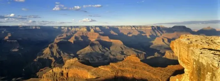 Framed Print : USA, Arizona, Grand Canyon NP. Long shadows emphasize the variety of buttes seen from Mather Point