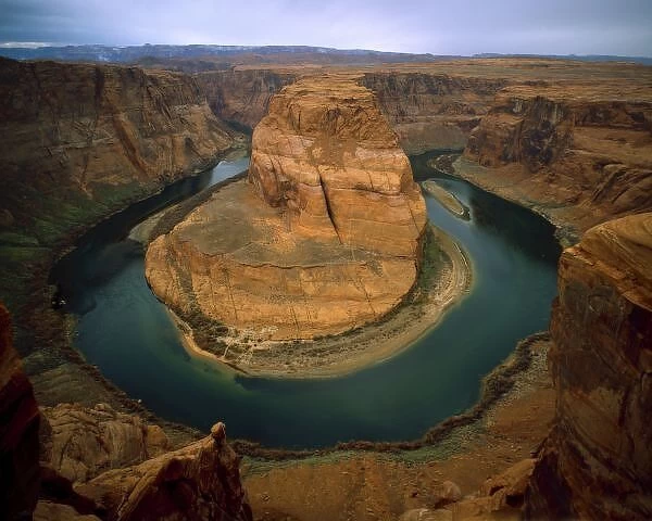 USA, Arizona. Horseshoe Bend showing erosion by the Colorado River. Credit as: Jim