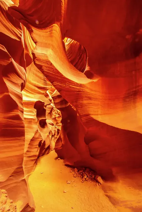 Framed Print : USA, Arizona, Lake Powell Navajo Tribal Park. Slot canyon in Lower Antelope Canyon