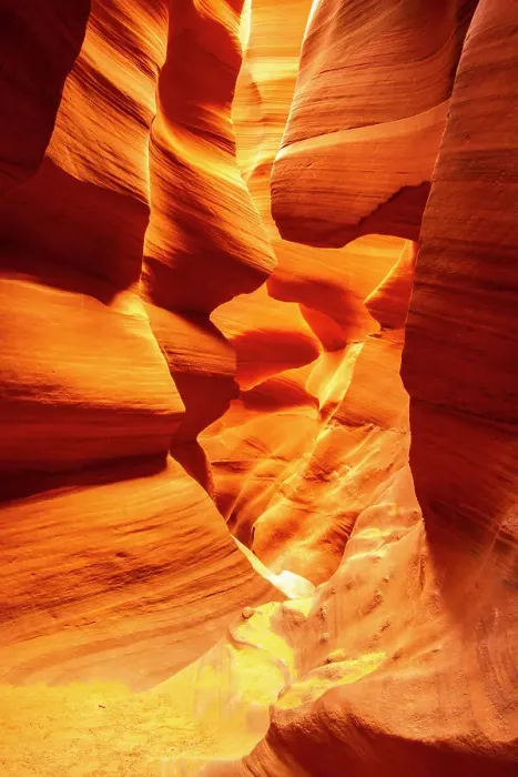 Framed Print : USA, Arizona, Lake Powell Navajo Tribal Park. Slot canyon in Lower Antelope Canyon