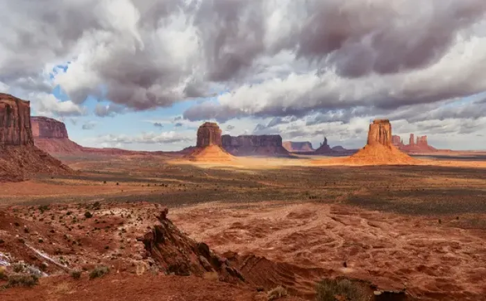 Framed Print : USA Arizona Monument Valley Under Clouds Framed Print : USA Arizona Monument Valley Under Clouds