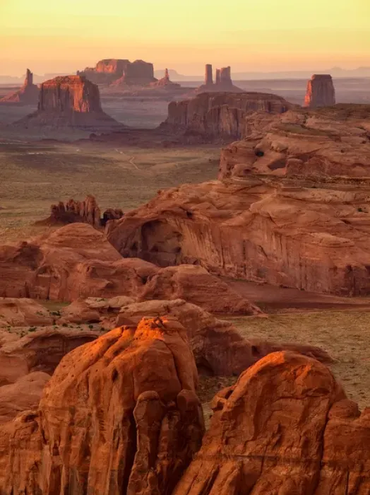 Framed Print : USA, Arizona, Monument Valley Navajo Tribal Park, Sunset view from Hunts Mesa Framed Print : USA, Arizona, Monument Valley Navajo Tribal Park, Sunset view from Hunts Mesa