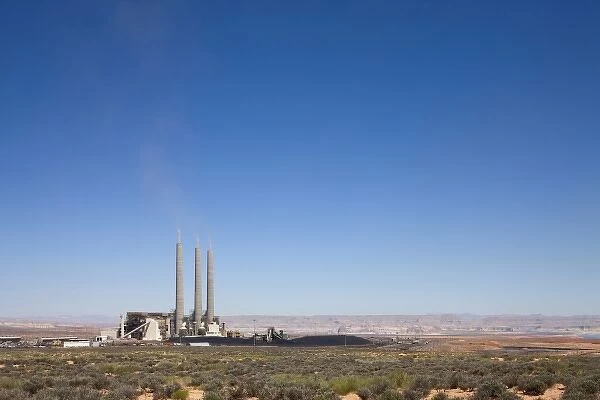 USA, Arizona, Page, Coal burning Navajo Generating Station on summer morning