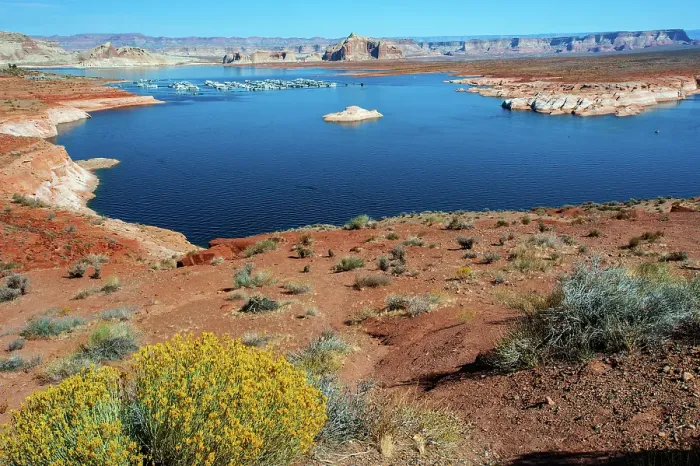 Framed Print : USA, Arizona, Page. Glen Canyon Recreation Area, Lake Powell
