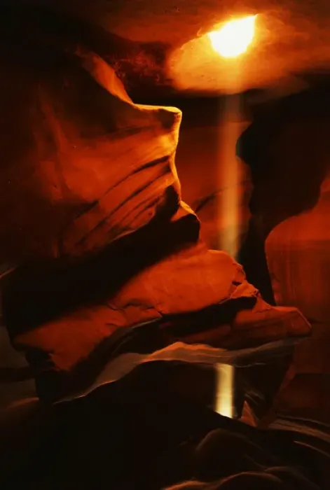 Framed Print : USA, Arizona, Page, Shaft of sunlight penetrating through antelope canyon Framed Print : USA, Arizona, Page, Shaft of sunlight penetrating through antelope canyon