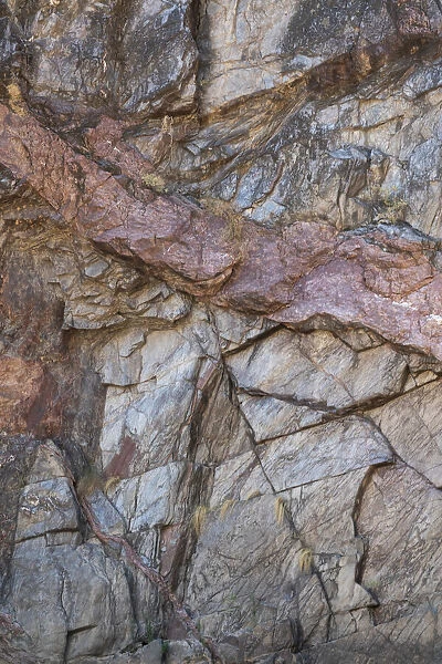 USA, Arizona. Pink Granite intrusion at the bottom of the Grand Canyon