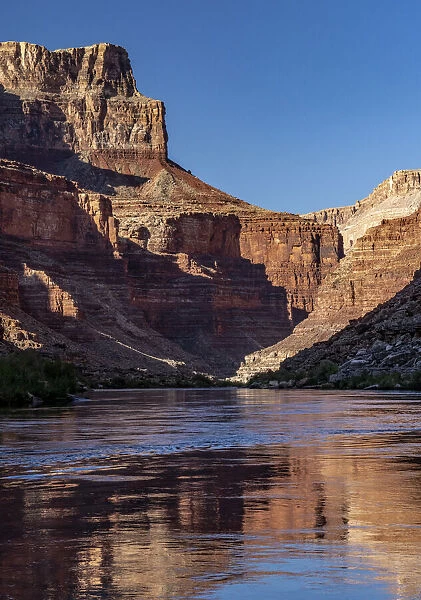 USA, Arizona. Reflections on the Colorado River, Grand Canyon National Park