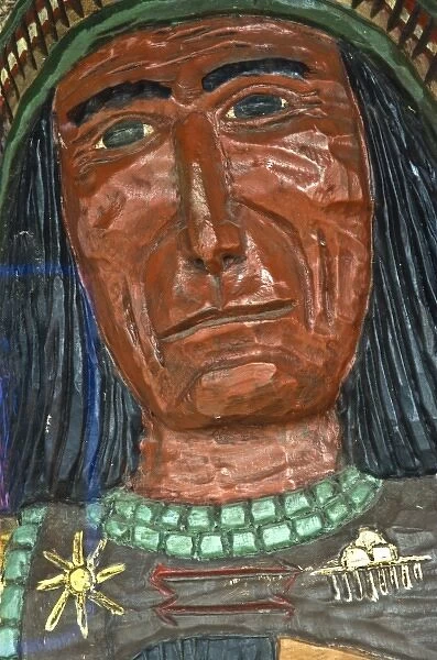 USA, Arizona, Sedona. Close-up of Indian carving