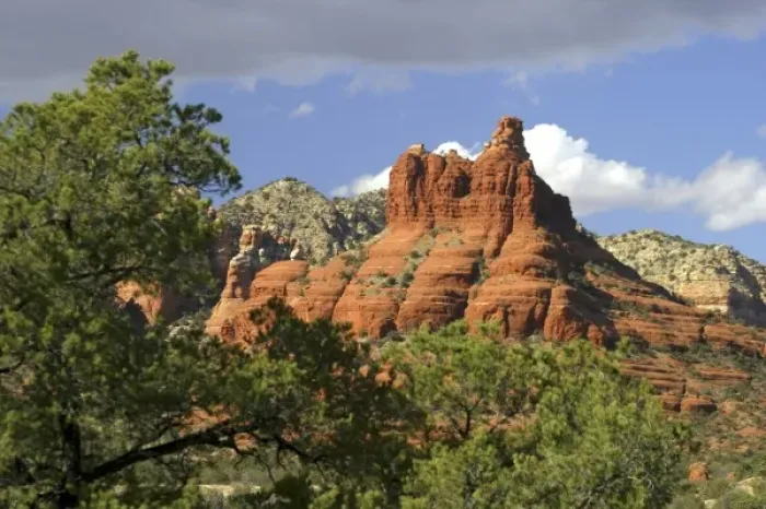 Framed Print : USA, Arizona, Sedona. Scenic Red Rock formations of Sedona, Arizona