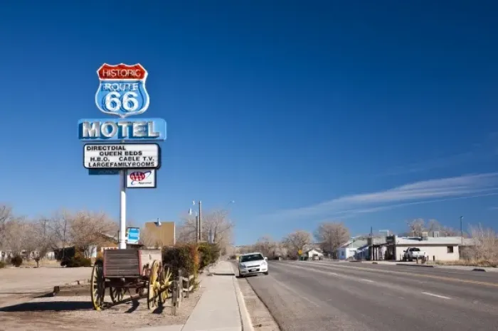 Framed Print : USA, Arizona, Seligman. Rt. 66 Town, Rt. 66 motel sign Framed Print : USA, Arizona, Seligman. Rt. 66 Town, Rt. 66 motel sign