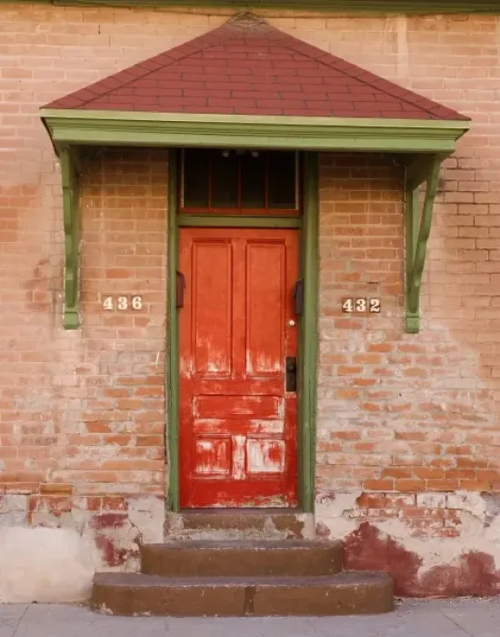Framed Print : USA, Arizona, Tuscon. Red door, Barrio Libre Framed Print : USA, Arizona, Tuscon. Red door, Barrio Libre
