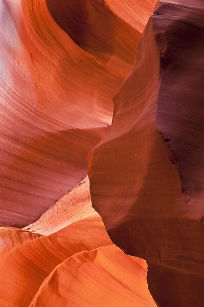 USA, Arizona, Upper Antelope Canyon. Sandstone formation in slot canyon. Credit as