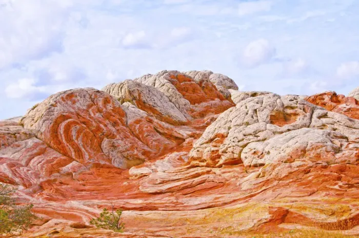 Framed Print : USA, Arizona, Vermilion Cliffs National Monument. White Pocket, swirling, multicolored formations of Navajo sandstone