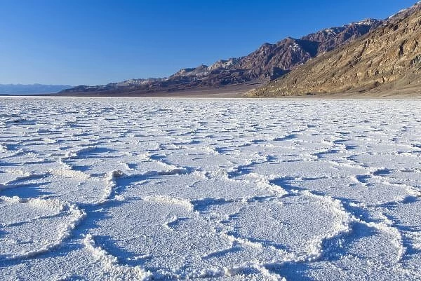 USA, CA, Death Valley NP, Salt Formations at Badwater