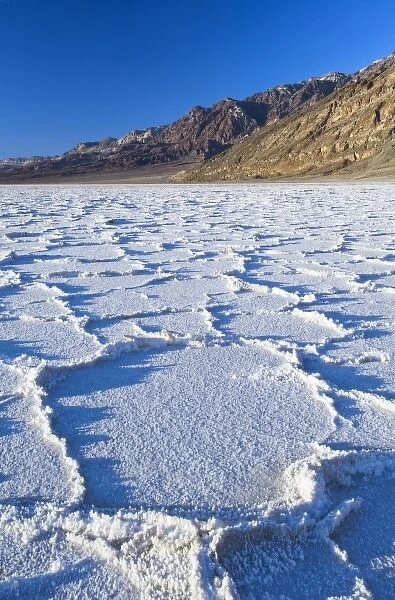 USA, CA, Death Valley NP, Salt Formations at Badwater