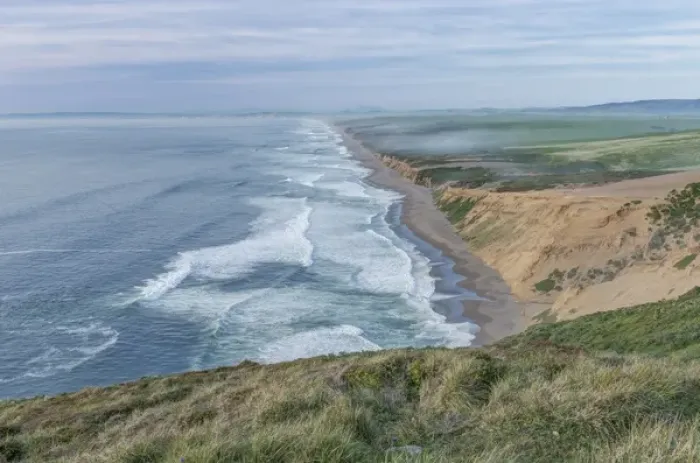Framed Print : USA, CA, Point Reyes National Seashore, Seashore Looking Towards Point Reyes Beach