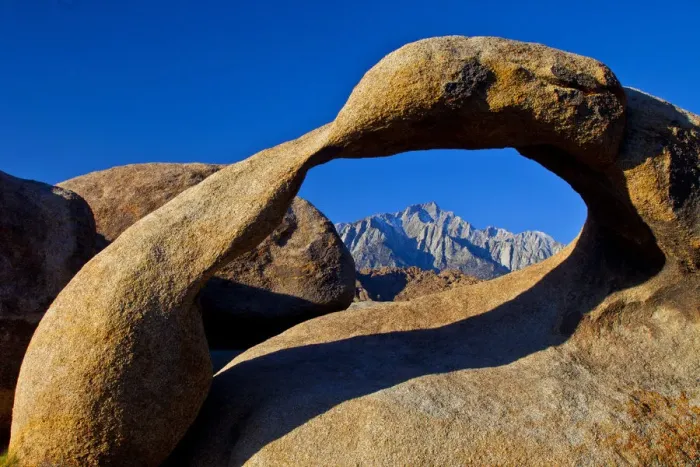 Framed Print : USA, California, Alabama Hills. Mobius Arch at sunrise Framed Print : USA, California, Alabama Hills. Mobius Arch at sunrise