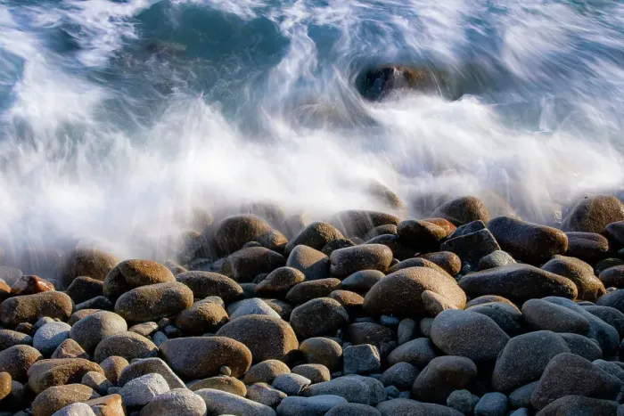 Framed Print : USA, California, Big Sur. Boulders along the shoreline as the waves come crashing in Framed Print : USA, California, Big Sur. Boulders along the shoreline as the waves come crashing in
