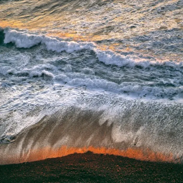 Framed Print : USA, California, Big Sur. Breaking surf catches the late fiery light of sunset Framed Print : USA, California, Big Sur. Breaking surf catches the late fiery light of sunset