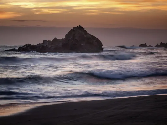 Framed Print : USA, California, Big Sur. Dusk at Pfeiffer Beach Framed Print : USA, California, Big Sur. Dusk at Pfeiffer Beach