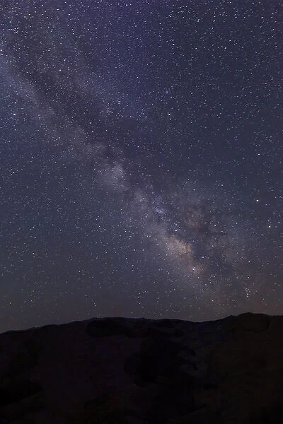 USA, California, Bishop. Milky Way over Sierra Nevada Range