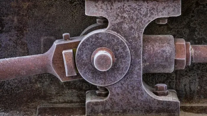 Framed Print : USA, California, Bodie. Close-up of mining machinery