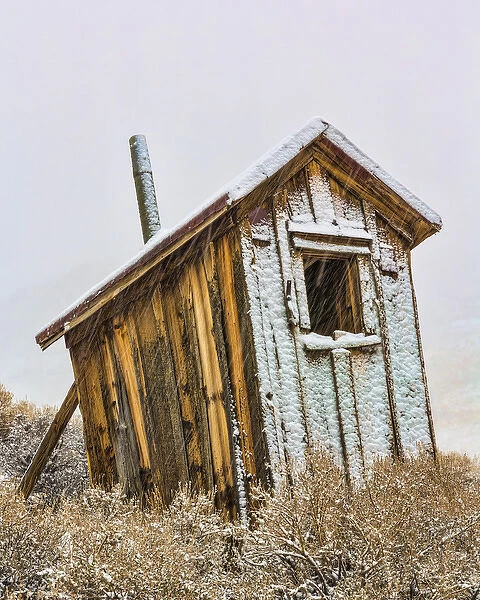 USA, California, Bodie. Solitary outhouse. Credit as: Don Paulson  /  Jaynes Gallery  /  DanitaDelimont