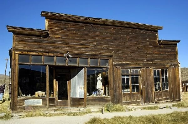 USA, California, Bodie State Historic Park, Ghost town store front