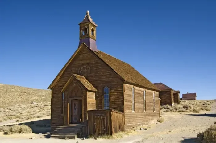Framed Print : USA, California, Bodie State Historic Park, Old church in Bodie gold mining ghost town Framed Print : USA, California, Bodie State Historic Park, Old church in Bodie gold mining ghost town