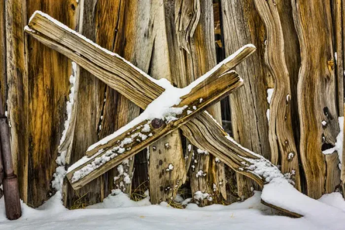 Framed Print : USA, California, Bodie. Detail of wooden building