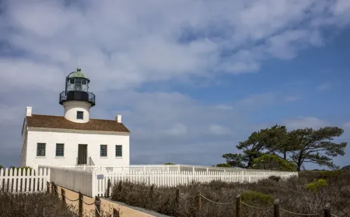 Framed Print : USA, California, Cabrillo National Monument, Old Point Loma Lighthouse