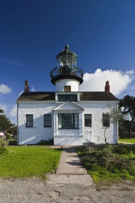 Framed Print : USA, California, Central Coast, Monterey Peninsula, Pacific Grove, Point Pinos Lighthouse