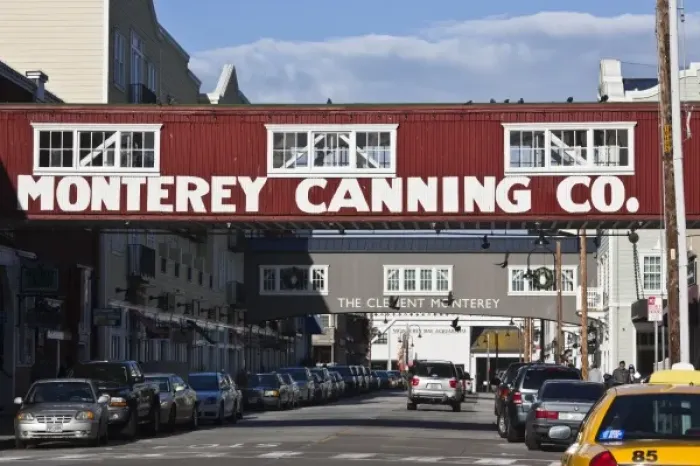 Framed Print : USA, California, Central Coast, Monterey, Cannery Row area, morning Framed Print : USA, California, Central Coast, Monterey, Cannery Row area, morning