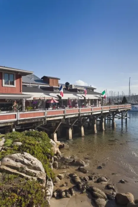 Framed Print : USA, California, Central Coast, Monterey, Fishermans Wharf, morning